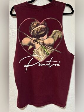 Primitive Burgundy Sleeveless Masked Cupid with Bow and Arrow